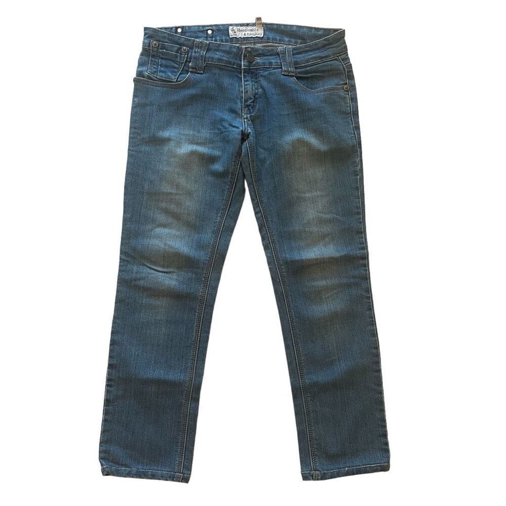 Abercrombie & Fitch Straight Cropped Ankle Jeans Women’s Size 30 Medium Wash